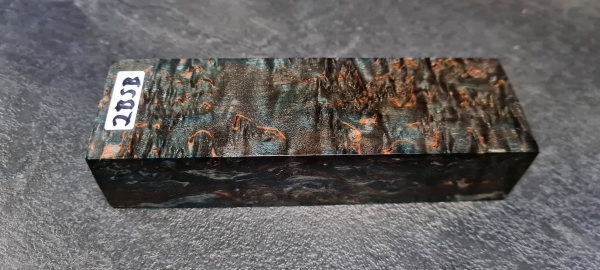 Stabilized curly birch blue-black limited edition (2BSB)